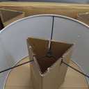 FenchelShades.com 18" Top Diameter x 18" Bottom Diameter 12" Height Cylinder Drum Lampshade USA Made (Linen White)