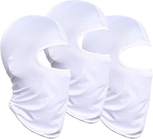 3 Pieces Balaclava Face Mask Outdoor Cycling Headgear Motorcycle Face Masks for Men and Women (White)