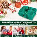 50x60 Inches Sherpa Christmas Blanket for Holiday Home Decor, Green Xmas Tree Jacquard Soft Flannel Fleece Throw Blanket for Bed Couch Sofa, Christmas Decor Gifts for Women Men Teen Family Friends