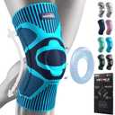 NEENCA Knee Braces for Knee Pain Relief, Compression Knee Sleeves with Patella Gel Pad & Side Stabilizers, Knee Support for Weightlifting, Running, Workout, Arthritis, Meniscus Tear, Men Women. ACE-53 (XX-Large, Light Blue)