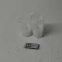 Eywamage Clear Glass Flameless Candles with Remote Timer, Flickering Battery LED Pillar Candles Set of 3