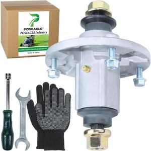 Pre-Greased GY21098 Spindle Assembly Replaces John Deere GY21098, AUC15811, GY20454, GY20962 for John Deere D100-D140 Decks (1 Piece, Socket, Aluminum, 3/8"-16, Carbon Steel)
