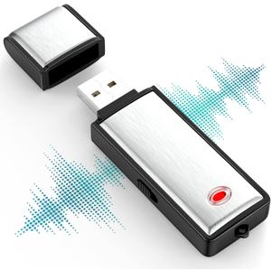 32G Voice Recorder, Digital Audio Recorder with 750 Hours Recording Capacity Noise Reduction USB Recording Device Rechargeable Voice Recorder for Lecture,Interview,Meeting Class