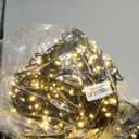 100FT 300 LED Christmas Lights Outdoor, Warm White Christmas Tree Lights with 8 Modes Waterproof, Connectable Green Wire String Lights Indoor for Patio Garden Xmas Party Decorations