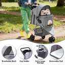 DUMOS 3 Wheels Pet Stroller for Small Dogs and Cats