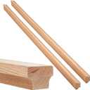 CroBlissful 2 Pack 6 ft Double Layered Red Oak Modern Style Straight Wood Handrail for Stairs, Trapezoid Stair Railing Indoor, Modern Traditional Stair Remodel