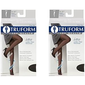 Truform Compression 8-15 mmHg Sheer Pantyhose Taupe, Queen
