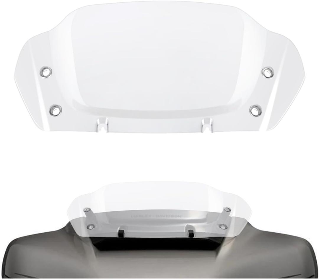 8" Wave Windshield, Windscreen Wind Splitter Compatible for Harley Davidson Street Glide FLHX 2024-2025, CVO Street Glide FLHXSE 2023-25, FLHXU 2025, Clear