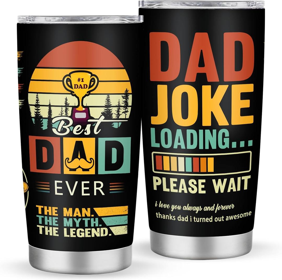 Father's Day Gifts for Dad from Daughter/Son, Best Dad Ever Tumbler, Dads Birthday Gifts, First Time Dad Gift
