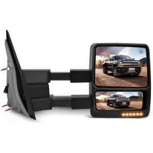 SCITOO Tow Mirror Compatible with 2007-2014 For Ford For F-150 Towing Mirror with Right Side Power Heated with Turn Signal Light