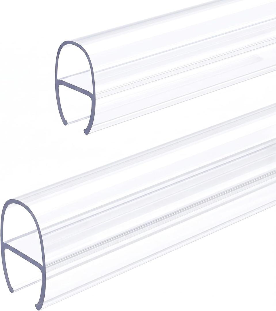Glass Shower Door Seal Strip 2 Pack 39 Inch U Type Bottom Side Seal
1/2" Thick Glass Frameless Shower Door Bottom Side Seal Trim Strip Door Sweep Ultra Clear Rubber Shower Door Leak Guard