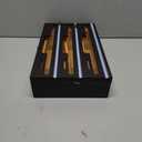 Allinside Magnetic Plastic Wrap Dispenser with Cutter, 3 in 1 Refrigerator Bamboo Wood Organizer for Tin Foil, Baking Paper, Wax Paper Holder Kitchen Storage Box Compatible with 12.9" Roll (3 Layer)