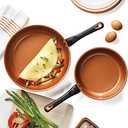 Farberware Glide Nonstick Frying Pan Set / Fry Pan Set / Skillet Set - 9.25 Inch and 11.25 Inch , Black