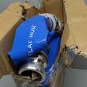 2" x 100ft PVC Lay Flat Discharge Hose With Aluminum Camlock C & E Fittings, Cam Lock Fitting Type A included, Heavy Duty Reinforced Pump Backwash Hose Assembly