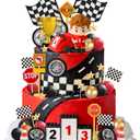 11 x 50Pcs Race Car Cake Topper Car Cake Decorations Racing Party Theme Cake Decorations for Birthday Supplies Baby Shower
