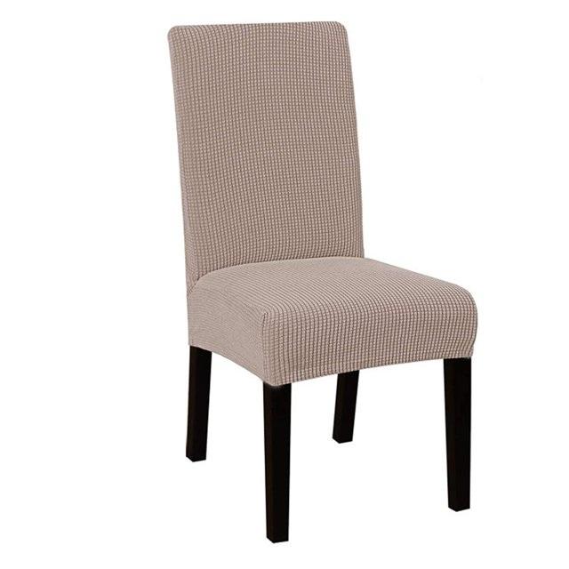 Adaptable Chair Covers for Dining, Parson Chair Slipcover Set, Removable & Protective Kitchen Chair Seat Covers (Khaki, 4-Pack)