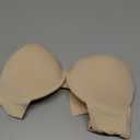 Push Up Thick Padded Plunge Underwire T Shirt Lace Bra Lift Support for Women Add One Cup (36A, Solid Nude Bra)