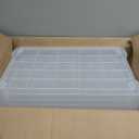 4IRIS USA WeatherPro 32 Qt Storage Bins with Lids, 4 Pack, BPA-Free Plastic Gasket Box with Tight Latch and Seal, Stackable Nestable Tote Tub - Clear/Black