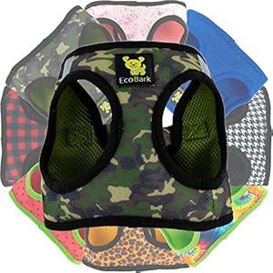 EcoBark Baby Pink Step in Dog Harness - Step in Mesh Dog Harnesses - Safe & Secure Wrap Around Body Halter Vest (Small- 7 to 10 lbs - Chest Up to 14 in (Pack of 1))