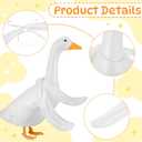 3 x Booson 2 Pcs Poseable Goose Wings Porch Lawn Goose Clothes Downy Swinging Goose Outfit Accessories for 23"- 28" Outdoor Patio Yard Lawn Art Decoration