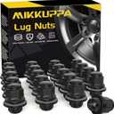 MIKKUPPA 20pcs M12x1.25 Lug Nuts - 1.47 Inch 13/16 Hex OEM Mag Washer Style Factory Replacement Black Lug Nuts Replacement for Nissan Infiniti Factory Wheel