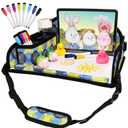 Kids Travel Tray for Airplane - Toddler Car Seat Table Tray, Road Trip Essentials for Boys & Girls, Carseat Lap Desk for Kids Road Trip Activities, Magic Circle