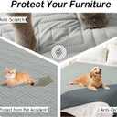 hyha Waterproof Dog Blanket, Soft Dog Bed Cover Pet Blankets, Waterproof Sofa Couch Cover for Dogs Washable, Reversible Pet Couch Covers for Sofa Furniture (40x80 Inch, Grey/Dark Grey)