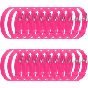 PATIKIL Slide Bracelet Wristband, Silicone Adjustable Bracelet, ID Bracelet Wristband for DIY Craft Gift ID Bracelet