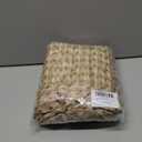 UMINEUX Oval Fitted Vinyl Tablecloth with Elastic Edged & Flannel Backing, Waterproof Wipeable Oval Table Cover - Fits Tables up to 42"X68" (Wicker) 