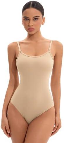 Sanstrong Ballet Camisole Leotard Women Gymnastics Dance Bodysuit Undergarment Nude Black Tank Undergarment, Medium