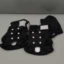 wegreeco Washable Female Dog Diapers Highly Absorbent Reusable Diapers for Dog in Heat Dog Period Diapers, 3 Pack (Black,Medium (Medium (12"-15" Waist))