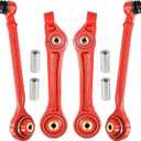 4PCS Front & Rear Lower Control Arm Kit for 2005-2010 Dodge Chrysler 300 RWD, 2006-2010 Dodge Charger RWD, 2008-2010 Challenger, 2006-2008 Magnum RWD - Red