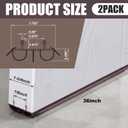 Pushglossy 2 Pcs Double Bubble Kerf 36" Door Bottom Seal, Brown