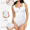 Popilush Bodysuits for Women Tummy Control Henley Going Out Outfits Shirts Body Suits Thong Button Down Tank Tops XL
