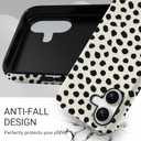 TPU Phone Case for iPhone 17, MagSafe Wireless Charging Compatible, Shockproof Slim Fit Protective Cover with Anti-Yellowing & Raised Camera Protection (Black spot, iPhone 17(6.3"))