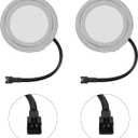 2 Pack Range Hood Lights with SM Socket DC 12V 1.5W 6500K Hole Closet Range Hood LED Light Recessed Stove Hood Light Bulb Replacement, SM Socket