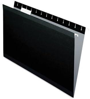 Pendaflex Reinforced Hanging File Folders, Legal, Black, 25/Box