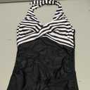 Women One Piece Swimsuits with Shorts - Tummy Control Retro Bathing Suit Halter Boyleg Swimwear (Black, S)