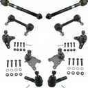 TRQ Front Steering & Suspension Kit Ball Joint Sway Bar Stabilizer Link Tie Rod Compatible with 2006-2012 Chevrolet Colorado GMC Canyon 2007-2008 Isuzu i-290