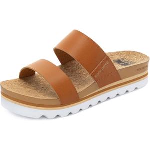 RockDove Womens Isla Lift Platform Slide Sandals with Cushioned Arch Support and Soft Dual Straps, 10