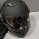 OUMURS DOT Modular Motorcycle Full Face Helmet Flip-Up Dual Visor, Lightweight & DOT Approved, Matte Black M