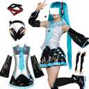 Costume Party Dress Uniform For Women Full Set (XX-Large, Blue)
