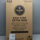 Regalo Easy Step 49-Inch Extra Wide Baby Gate, Includes 4-Inch and 12-Inch Extension Kit, 4 Pack of Pressure Mount Kit and 4 Pack of Wall Mount Kit (White)