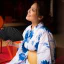 Silk Handheld Folding Fans, Decorative Black Vintage Bamboo Hand Held Foldable Fan 8.2in Small Chinese Japanese Retro Style with Case for Women Dance Performance Wedding Party Gift Church (1PCS)