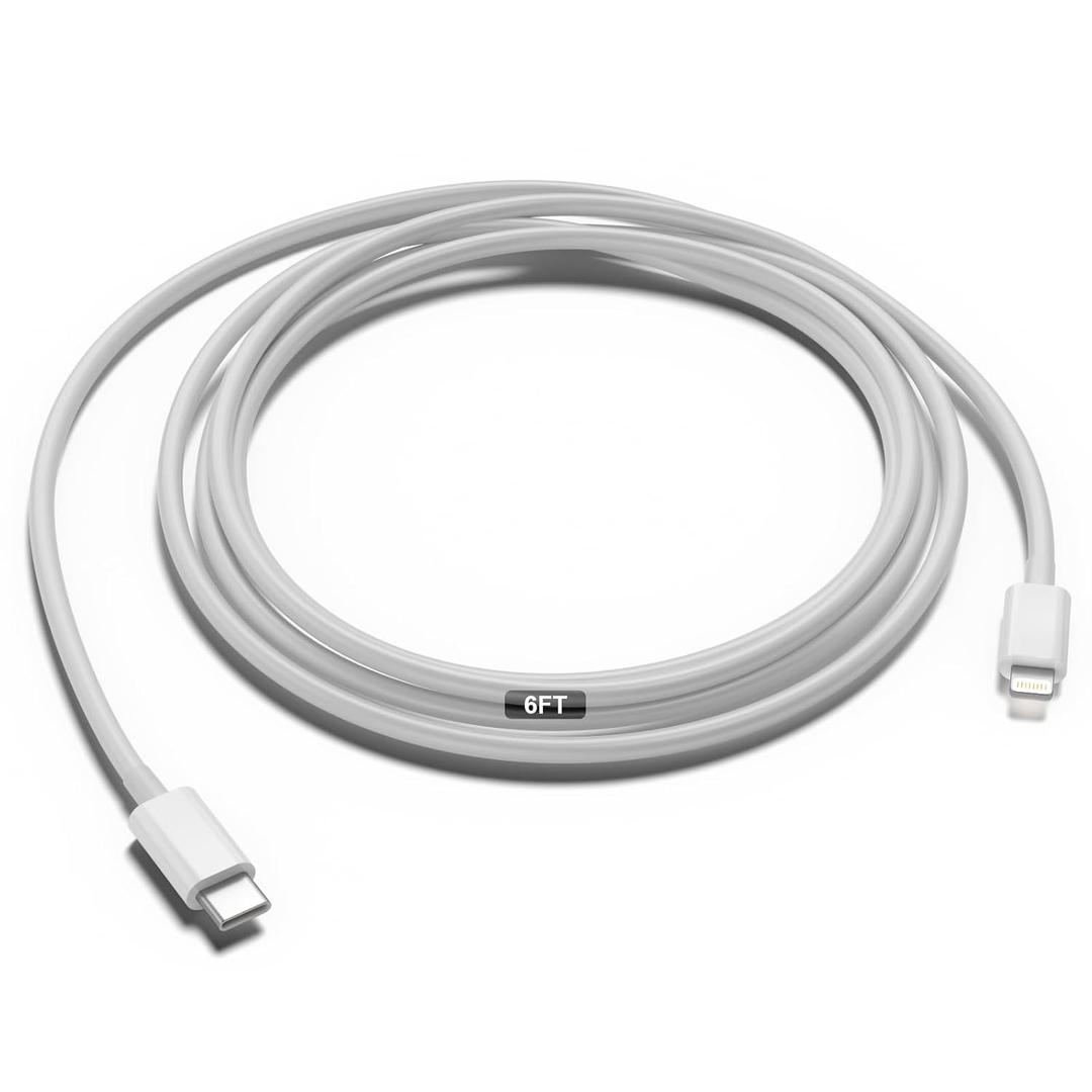 Car Apple Carplay CableUSB C to Lightning Cable 6FT Compatible with 14 13 12 11 Pro Max XR XS X Charger CordCar Charging Cord