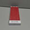 Bask 10-Inch Taper Candles - Unscented And Dripless - Burns For 8 Hours - Home Decor For Dinner Table, Kitchen, And Bedroom - Perfect For A Romantic Date Or Anniversary - 12-Pack - Red