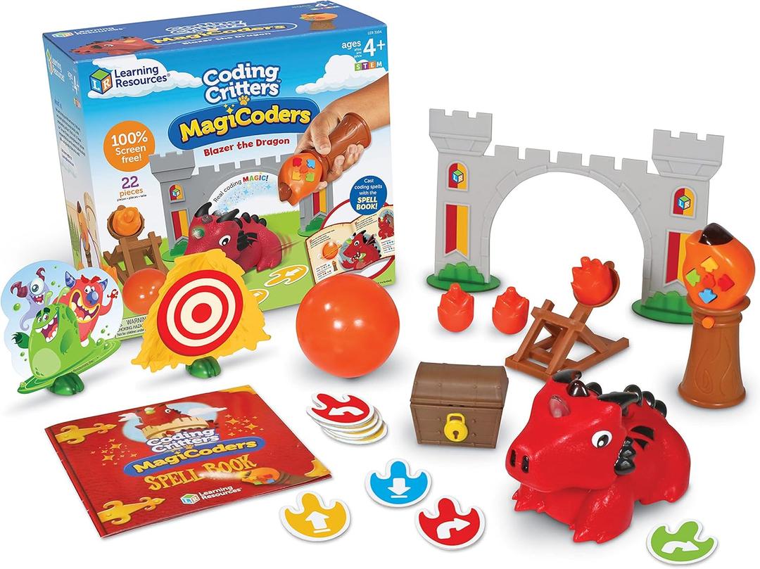 Learning Resources Coding Critters MagiCoders: Blazer the Dragon, Screen-Free Early Coding Toy For Kids, Interactive STEM Coding Pet, 22 Piece Set, Ages 4+ Learning Resources Coding Critters MagiCoders: Blazer the Dragon, Screen-Free Early Coding Toy For Kids, Interactive STEM Coding Pet, 22 Piece Set, Ages 4+