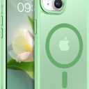 BENTOBEN for iPhone 15 Case, for iPhone15 Phone Case Compatible with MagSafe, Translucent Matte Magnetic Cover Shockproof Women Girl Protective Cute Case for iPhone 15 6.1", Mint Matcha Green