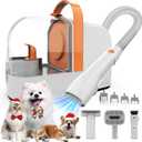 ubrobo Dog Grooming Vacuum, Dog Grooming Kit with Pet Clippers, 12,000Pa Pet Hair Vacuum for Dogs, Low Noise Home Cleaning Tool in 1, PG10 (Orange)