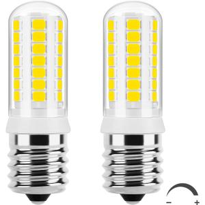 DiCUNO E17 LED Bulb Dimmable, Microwave Light Bulbs 8206232A, 125V 40W Incandescent Equivalent, Daylight White 5000K, 3W, 400LM, E17 Intermediate Base LED for Whirlpool Microwave Light, 2 Pack